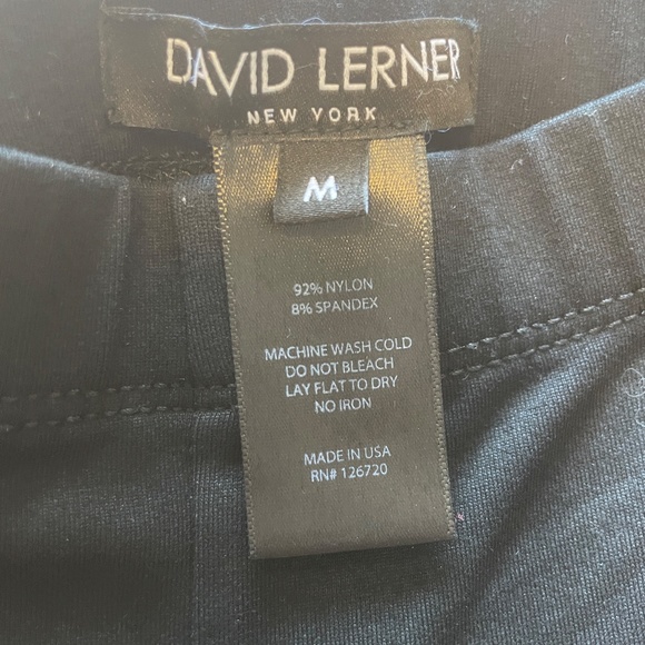 NWOT, David Lerner New York, Black Legging with Bottom Cuffs, Size Medium - Picture 3 of 4